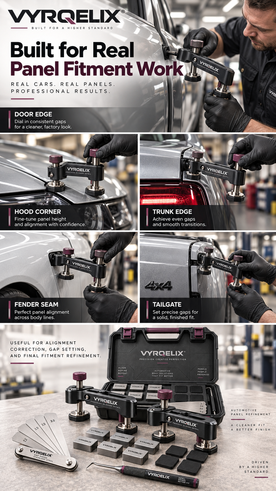 VYRQELIX panel fitment application scenes